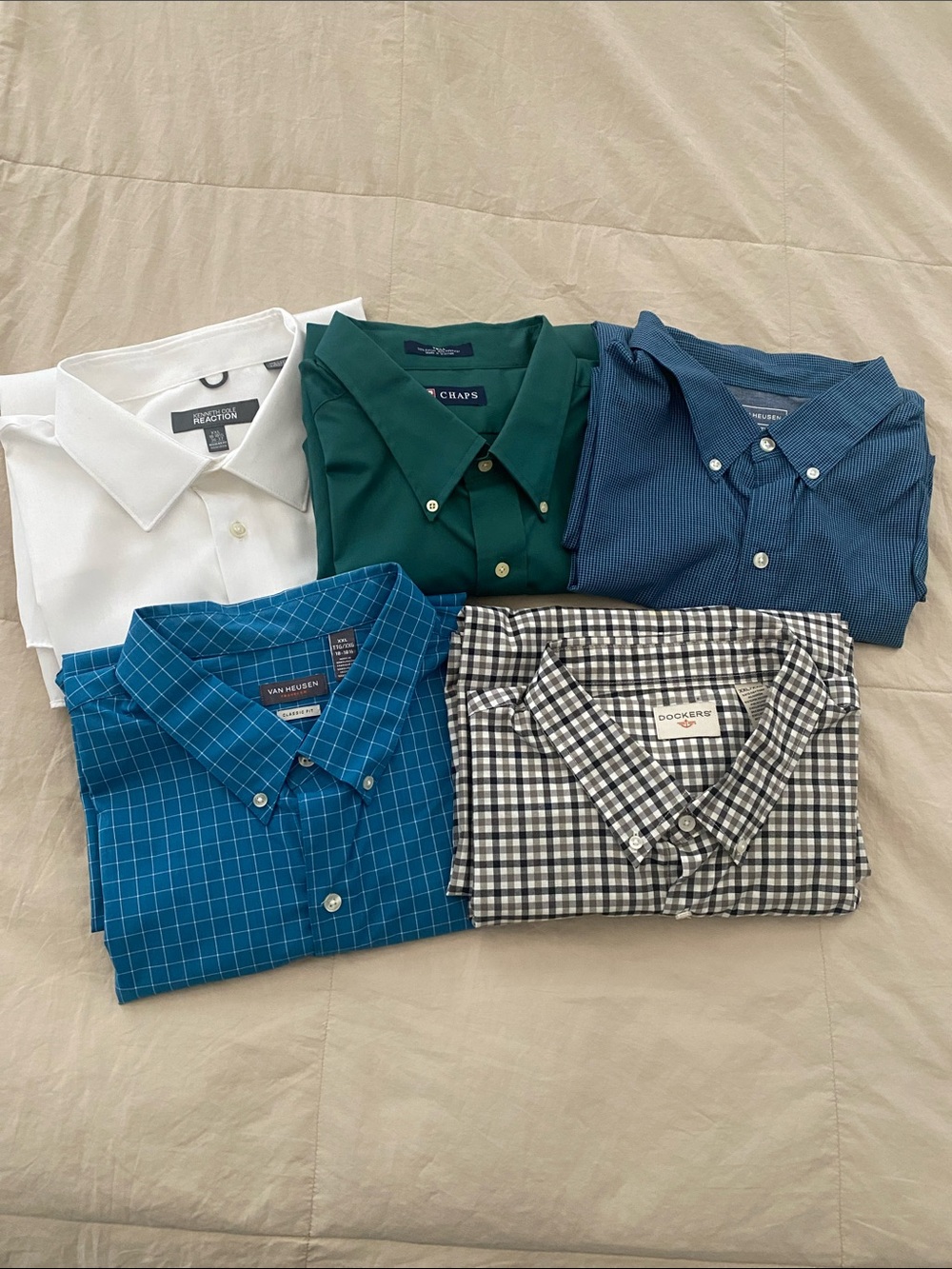 Bundle of 5 Mens Dress Shirts Size XXL Neck 18.5